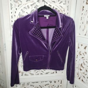 Disney Descendants Mel Velvet Purple Jacket Sz M